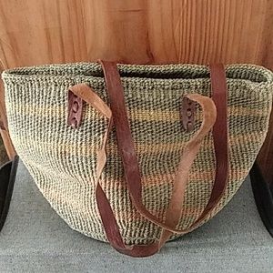 Vintage seagrass tote